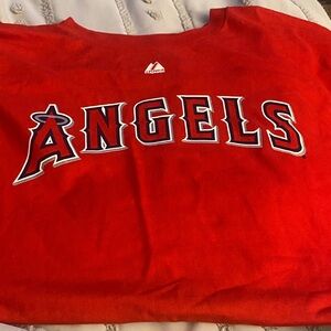 Majestic Kids Red Angels Tee